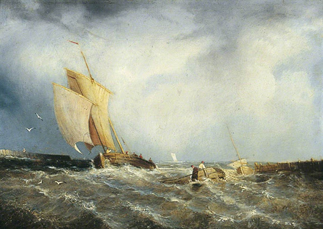 Coast Scene with Fishing Boats