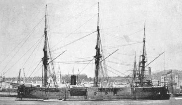 Photograph of British ironclad HMS Pallas.