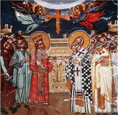 Exaltation of the Holy Cross, Emperor Heraclius and Patriarch Zacharias, 1494