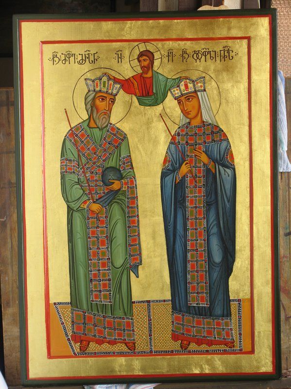 Saint Mirian and his Wife nana. king of Medieval Georgia.